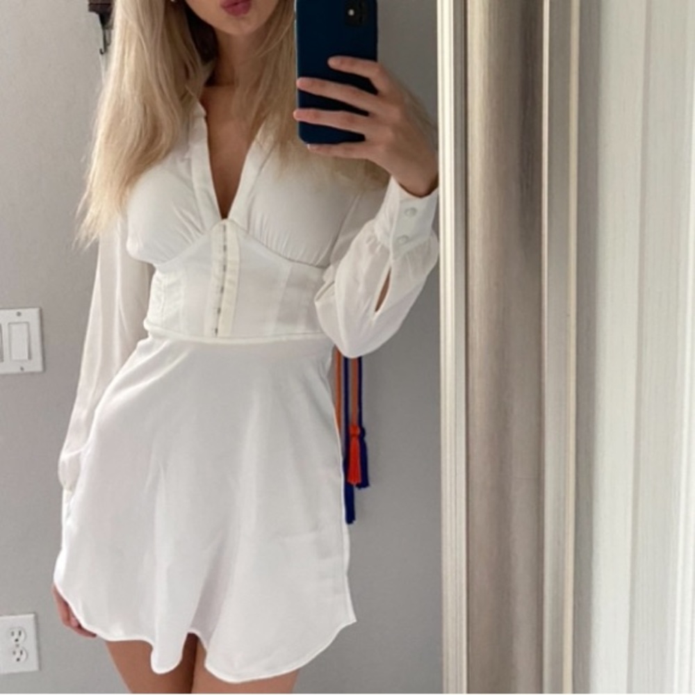 Urban Outfitters Phoebe Satin Corset Dress